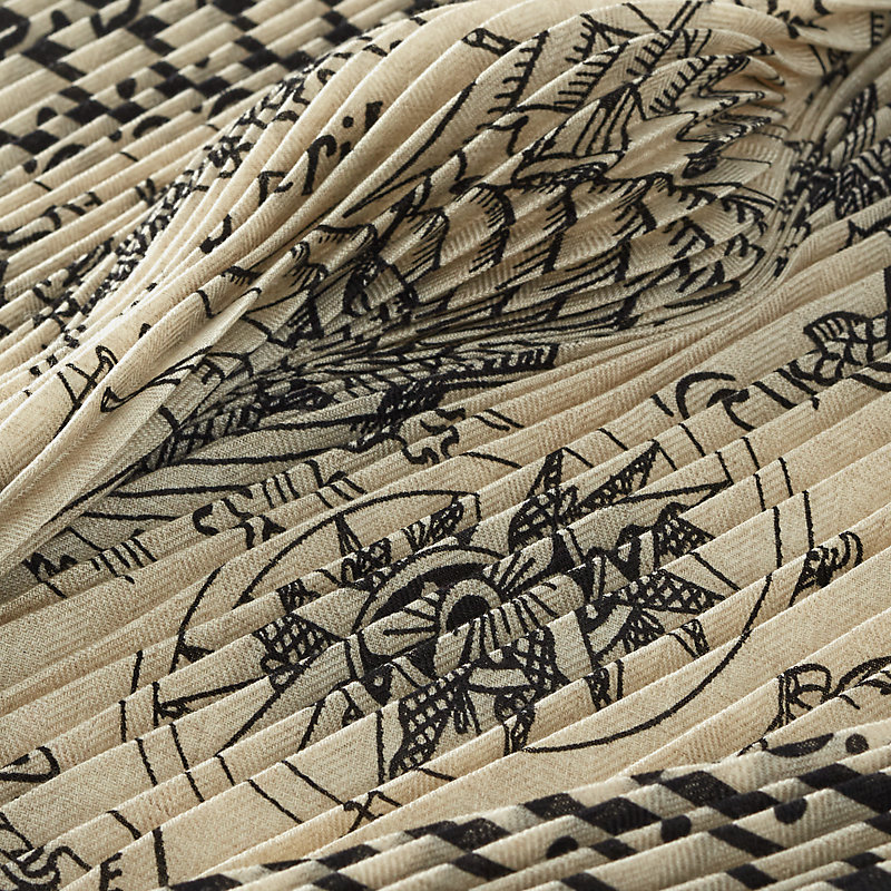 Châle 140 plissé Tatouages Marins Bandana | Hermès Belgique